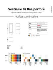 TOLIX - B1 Low Locker Perforated - Cabinet 