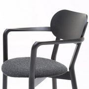 Karimoku New Standard - CASTOR ARM CHAIR PLUS PAD black - Dining Chair 