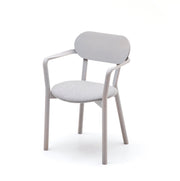 Karimoku New Standard - CASTOR ARM CHAIR PLUS PAD grain gray - Dining Chair 