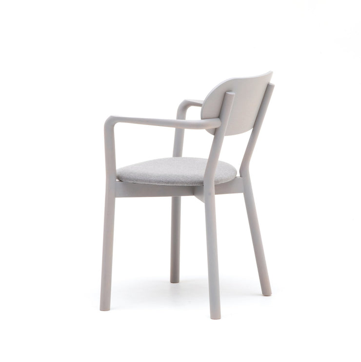 Karimoku New Standard - CASTOR ARM CHAIR PLUS PAD grain gray - Dining Chair 