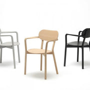 Karimoku New Standard - CASTOR ARM CHAIR grain gray - Dining Chair 