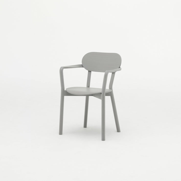 Karimoku New Standard - CASTOR ARM CHAIR grain gray - Dining Chair 