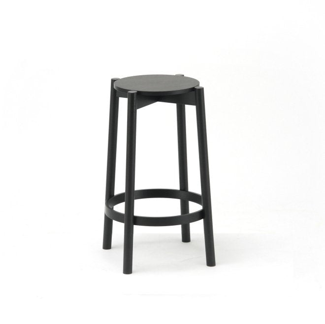 Karimoku New Standard - CASTOR BAR STOOL LOW black - Stool 