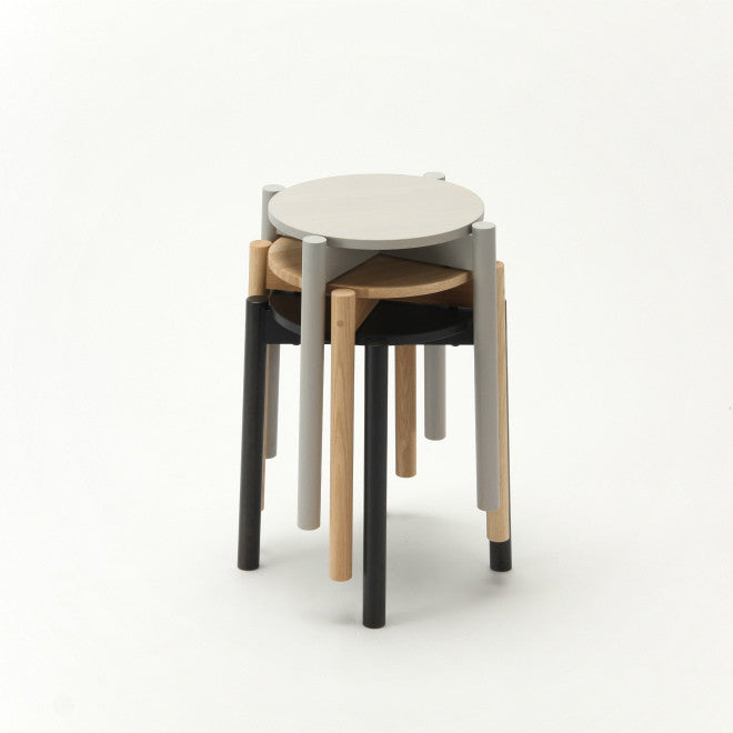 Karimoku New Standard - CASTOR STOOL PLUS black - Stool 