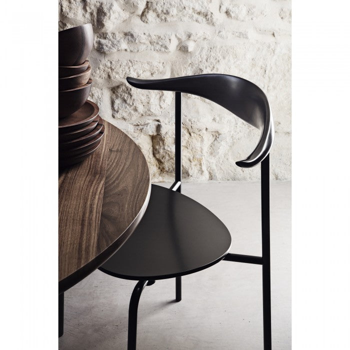 Carl Hansen & Son - CH88T Chair in black steel frame - Dining Chair 