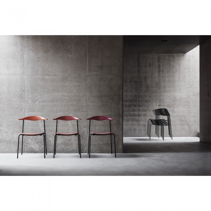 Carl Hansen & Son - CH88T Chair in black steel frame - Dining Chair 