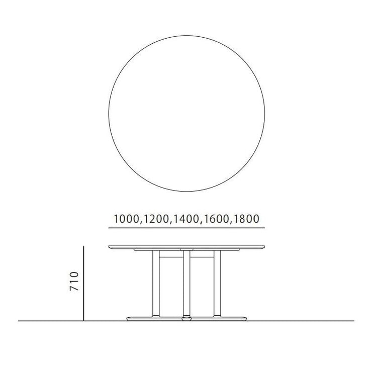 Nissin - CHORUS Round Dining Table - Dining Table 