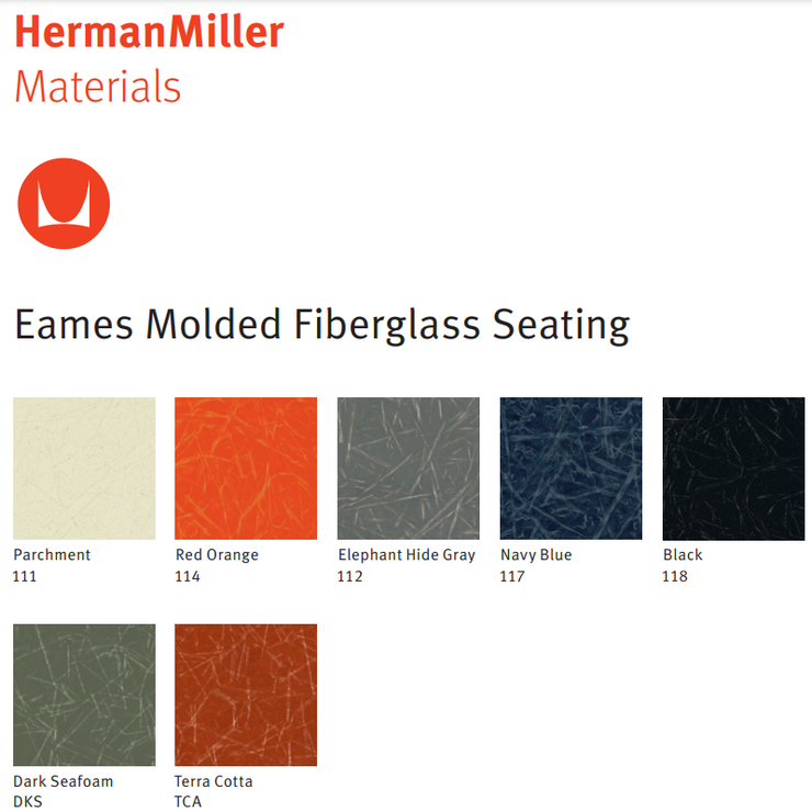 Herman Miller - Eames Molded Fiberglass Side Chair Stacking Base - Dining Chair 