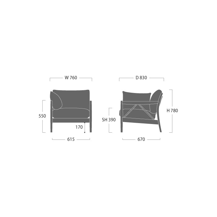 Takumi Kohgei - FAWN Sofa 1P - Armchair 