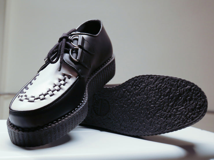 Underground - ORIGINAL WULFRUN CREEPER- BLACK & WHITE LEATHER - SINGLE SOLE - Accessories 