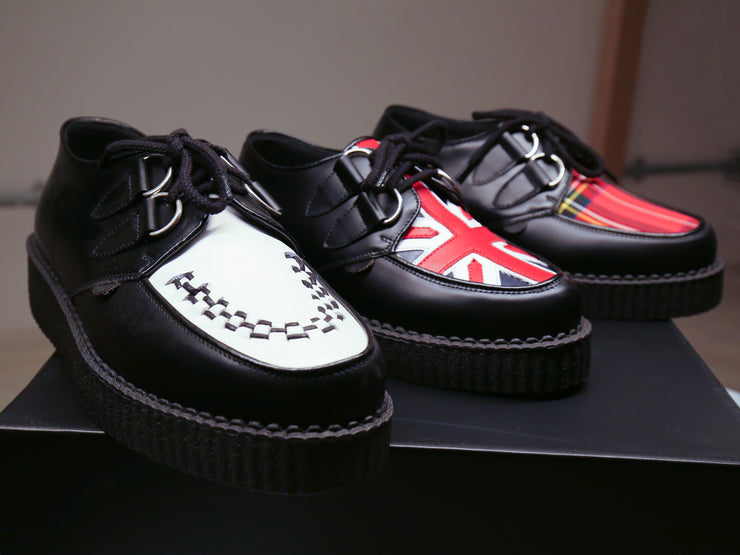 Underground - ORIGINAL WULFRUN CREEPER – BLACK LEATHER & UNION JACK PRINT – SINGLE SOLE – MADE IN THE U.K. - Accessories 