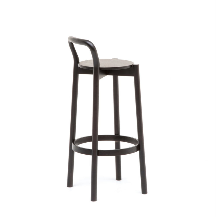 Karimoku New Standard - CASTOR BACKREST BAR STOOL HIGH black - Stool 