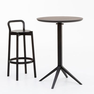 Karimoku New Standard - CASTOR BACKREST BAR STOOL HIGH black - Stool 