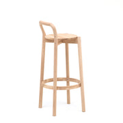 Karimoku New Standard - CASTOR BACKREST BAR STOOL HIGH oak - Stool 