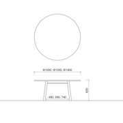 Takumi Kohgei - SPREAD Round Dining Table - Dining Table 