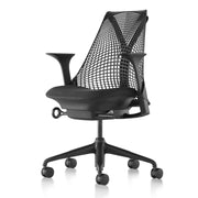 Herman Miller - Sayl Chair Black Base with Black Y-Tower - Task Chair 