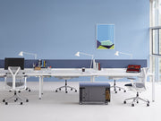 Herman Miller - Sayl Chair Polished Aluminum Base with Studio White Y-Tower - Task Chair 