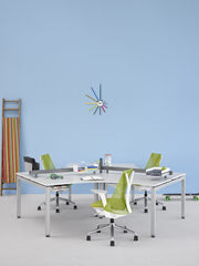 Herman Miller - Sayl Chair Polished Aluminum Base with Studio White Y-Tower - Task Chair 