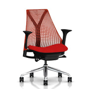Herman Miller - Sayl Chair Polished Aluminum Base with Black Y-Tower - Task Chair 