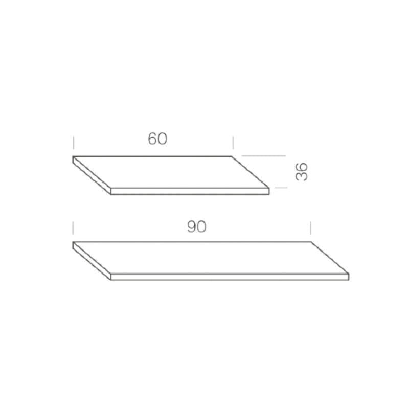 Mobles 114 - TRIA 36 wood shelf - Accessories 