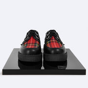 Underground - ORIGINAL WULFRUN CREEPER – BLACK LEATHER & ROYAL STEWART TARTAN – SINGLE SOLE – MADE IN THE U.K. - Accessories 