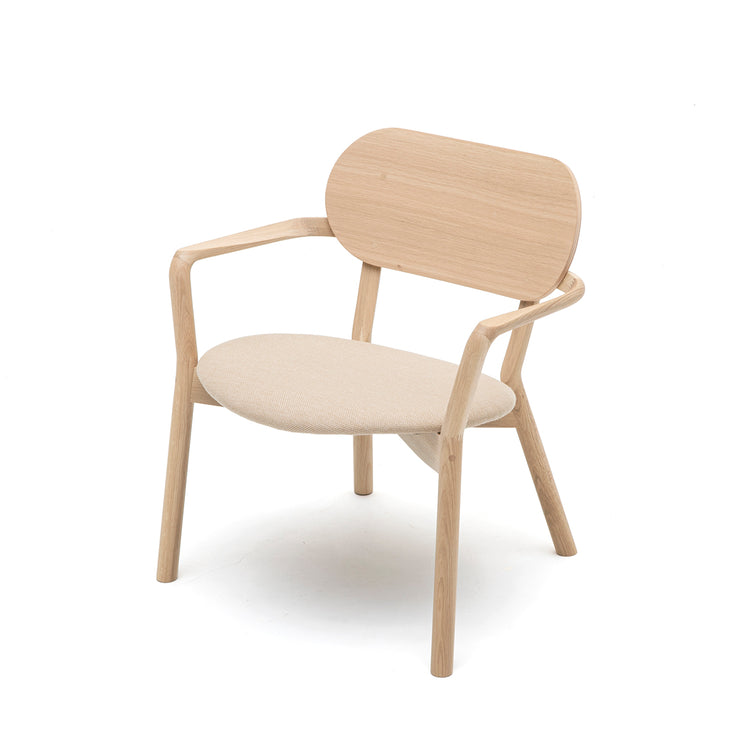 Karimoku New Standard - CASTOR LOW CHAIR PAD oak - Armchair 