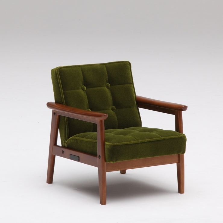 Karimoku60 - k chair mini moquette green - Armchair 