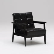 Karimoku60 - k chair one seater matte black - Armchair 