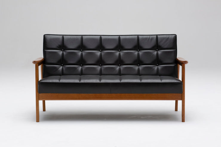 Karimoku60 - k chair two seater leather black - Sofa 