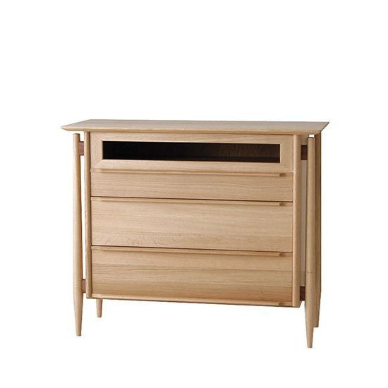 Nissin - White Wood Living Chest - Cabinet 