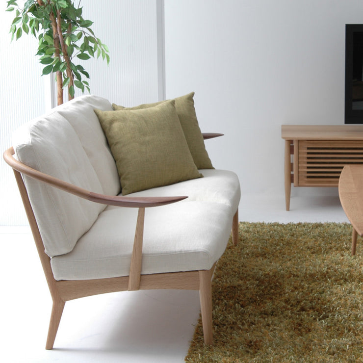 Nissin - White Wood Sofa 2P - Sofa 